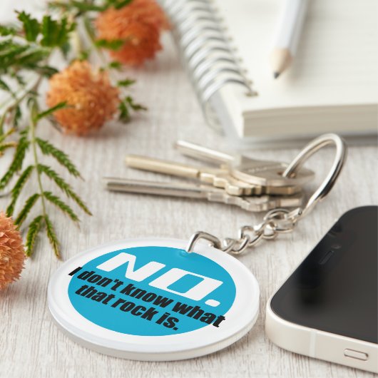 Porte-clés Je ne sais pas ce qu'est ce rocher (bleu) (Devant droit)