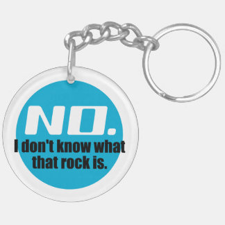 Porte-clés Je ne sais pas ce qu'est ce rocher (bleu)