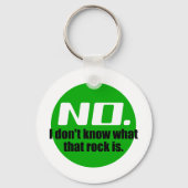 Porte-clés Je ne sais pas ce qu'est ce rocher (vert) (Recto)