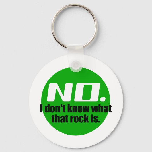 Porte-clés Je ne sais pas ce qu'est ce rocher (vert) (Recto)