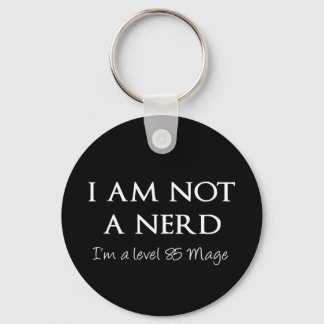 Porte-clés Je ne suis pas nerd, je suis un niveau 85 Mage
