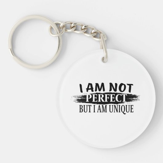 Porte-clés Je ne suis pas parfait, mais je suis unique (Devant)