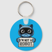 Porte-clés Je ne suis pas un chat robot (Recto)