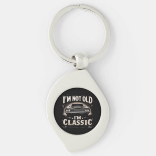Porte-clés Je ne suis pas vieux Je suis classique Retro Vinta