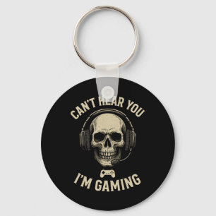 Porte-clés Je ne t'entends pas, je joue - Humour de gamer drô