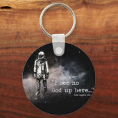 Porte-clés Je ne vois pas de dieu ici (Recto)