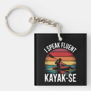 Porte-clés Je parle couramment kayak-ese kayakiste en kayak v