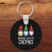 Porte-clés Je Passe Avec Mes Gnomies Drôle Noël Fête Moi (Recto)