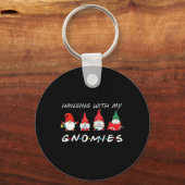 Porte-clés Je Passe Avec Mes Gnomies Fun Gnome Ami Noël (Recto)