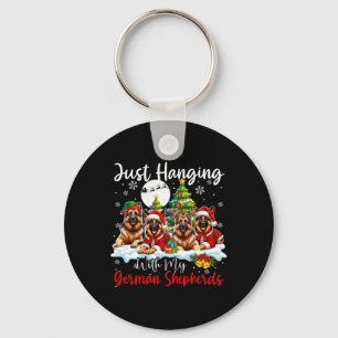 Porte-clés Je Passe Juste Avec Mes Bergers Allemands Noël Tro