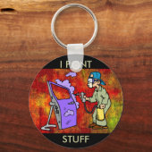 Porte-clés Je peins des trucs (Recto)