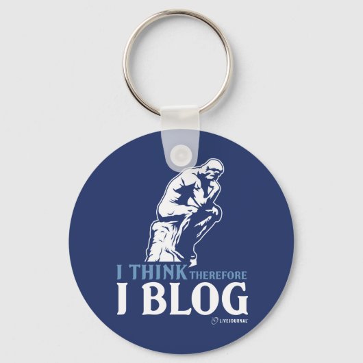 Porte-clés Je Pense, Donc Je Blog (Recto)