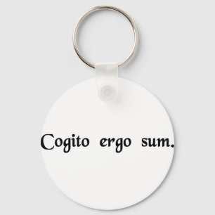Porte-clés Je pense, donc je le suis.