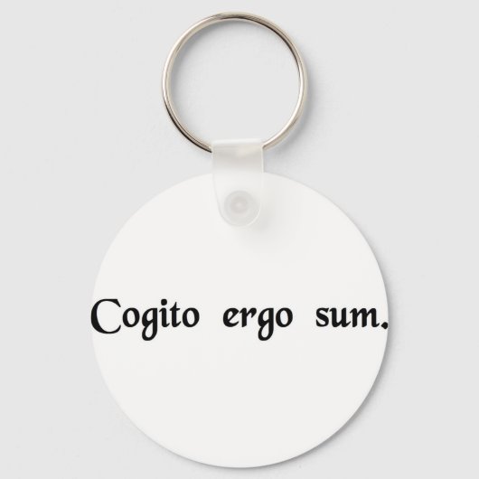Porte-clés Je pense, donc je le suis. (Recto)