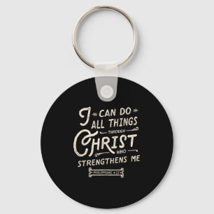 Porte-clés Je peux faire toute chose par Christ Verset Bibliq