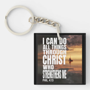PORTE-CLÉS JE PEUX FAIRE TOUTES CHOSES PAR CHRIST QUI ME FORT