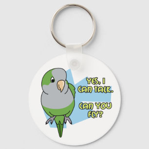 Porte-clés Je Peux Parler Porte - clé Quaker Parakeet