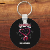 Porte-clés Je Porte Burgundy Papa Multiple Myeloma Awareness  (Recto)