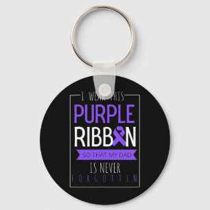 Porte-clés Je Porte Ce Ruban Violet Pour L'Adjération De Surd