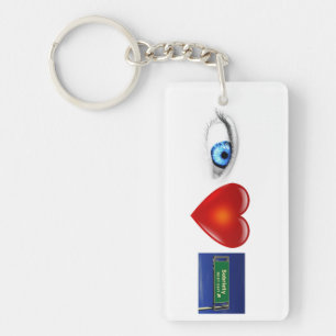Porte-clés "Je porte - clé aime sobriété"