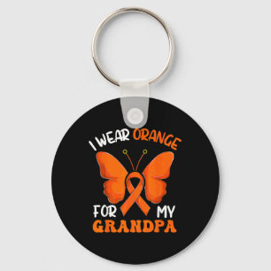Porte-clés Je Porte De L'Orange Pour Ma Leucémie Papillon Pap