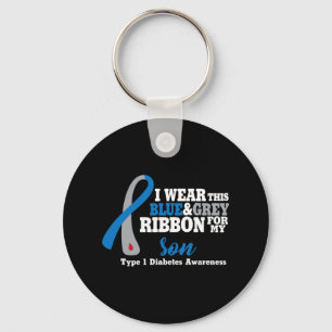Porte-clés Je Porte Du Bleu Et Du Gris Pour Mon Fils Sensibil