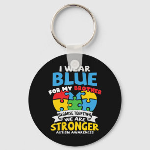 Porte-clés Je Porte Du Bleu Pour La Famille De Sensibilisatio