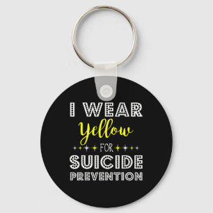 Porte-clés Je Porte Du Jaune Pour Le Sujet De Sensibilisation