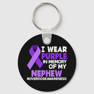 Porte-clés Je Porte Du Purple En Mémoire De Mon Surdose Nephe