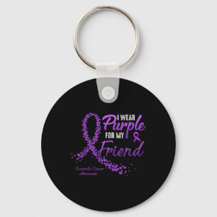 Porte-clés Je Porte Du Purple Pour Ami Pancréatique Cancer Aw