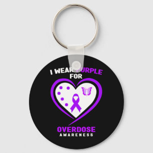 Porte-clés Je Porte Du Purple Pour La Sensibilisation À La Su