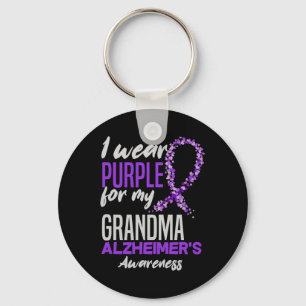 Porte-clés Je Porte Du Purple Pour Mon Grand-Mère Heims Démen