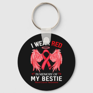 Porte-clés Je Porte Du Rouge En Mémoire De Bestie Blood Cance