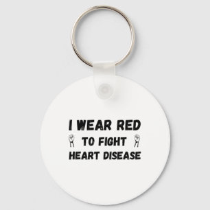 Porte-clés Je Porte Du Rouge Pour Combattre Les Maladies Card