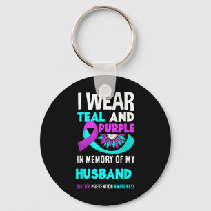 Porte-clés Je Porte Du Turquoise Et Du Violet Pour La Prévent