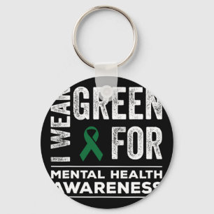 Porte-clés Je porte du vert pour le Mois de la sensibilisatio