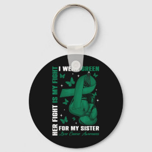 Porte-clés Je Porte Du Vert Pour Ma Soeur Sensibilisation Au