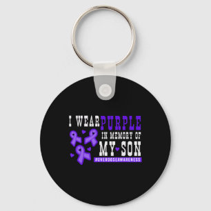 Porte-clés Je Porte Du Violet En Mémoire De Mon Fils Surdose