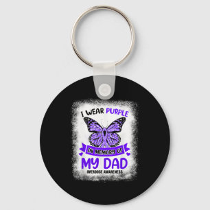 Porte-clés Je Porte Du Violet En Mémoire De Mon Papa, Surdose