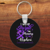 Porte-clés Je Porte Du Violet En Mémoire De Mon Surdose Nephe (Verso)