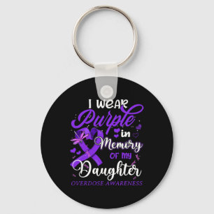 Porte-clés Je Porte Du Violet En Mémoire Pour Ma Fille Surdos