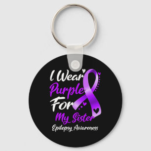 Porte-clés Je Porte Du Violet Pour Mon Gif De Sensibilisation