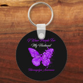 Porte-clés Je Porte Du Violet Pour Mon Mari Fibromyalgie Guer (Recto)