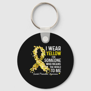 Porte-clés Je Porte Jaune Pour Quelqu'un Miss Prévention Du S