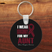 Porte-clés Je Porte La Bourgogne Pour Ma Tante Aneurysme Cerv (Recto)