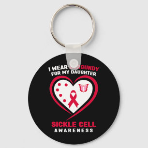 Porte-clés Je porte le bordeaux pour la sensibilisation à la 