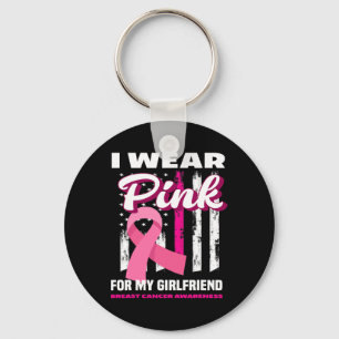 Porte-clés Je Porte Le Rose Pour Ma Fille Accordée Au Cancer 