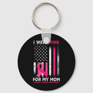 Porte-clés Je Porte Le Rose Pour Ma Mère Conscience Du Cancer
