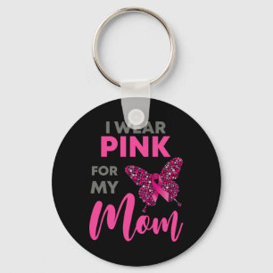 Porte-clés Je Porte Le Rose Pour Ma Mère Conscience Du Cancer