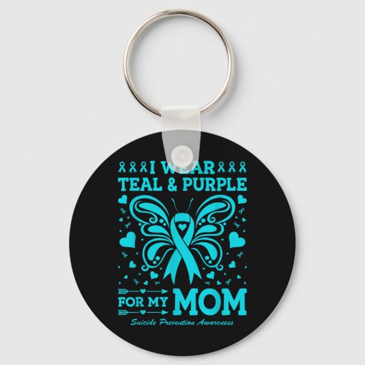 Porte-clés Je Porte Le Turquoise Violet Pour La Conception De (Recto)
